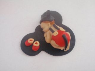 Fondant Edible Baby Mickey Mouse Cake Topper Baby Shower Birthday