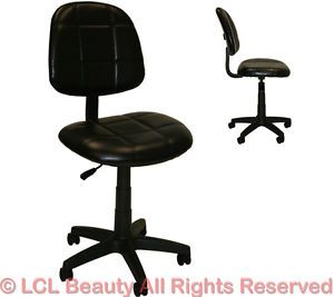 Adjustable All Purpose Black Leather Chair Office Desk Steno Computer Furniture