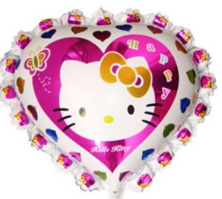 Hello Kitty Large Heart Mylar Helium Party Balloon 23inch 58 Cm