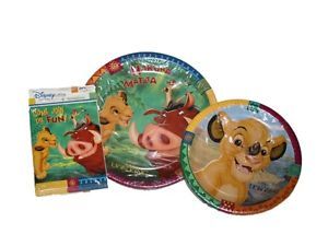 Hakuna Matata Simba Lion King Birthday Party Supplies Plates Invitations for 8
