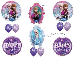 Frozen Purple Disney Happy Birthday Party Balloons Decorations Supplies Olaf