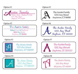 Personalized Family Monogram Address Labels 30 per Sheet Buy 5 Get 1 Free