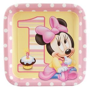 Minnie Mouse 1st Birthday Party Supply Deluxe Set 8