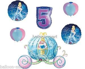 Disney Princess Cinderella Balloons Party Supplies 5th Birthday Five Birthday XL