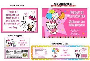 Hello Kitty Luau Birthday Party Ticket Invitations Supplies Favors