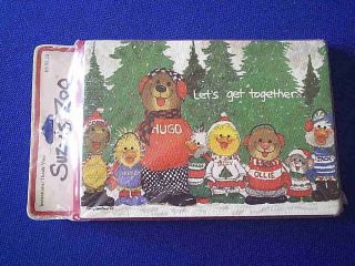 Suzy's Zoo Christmas Cards Open House Holiday Set 10 SEALED Family Group Design