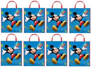 Disney Mickey Mouse 8 Party Favor Tote Bag 13 x11 in Birthday Party Supply