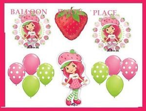 Strawberry Shortcake Pink Lime Polka Dot Birthday Party Supplies Balloons XL 11
