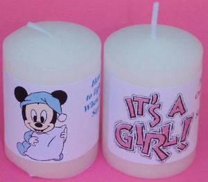 14 Personalized Baby Shower Party Favors Votive Candle Labels Stickers Supplies