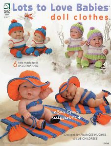 "Lots to Love Babies Doll Clothes" Knit Pattern Book 6 Outfits for 8" 10" Doll
