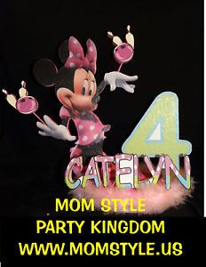 Minnie Mouse Bou Birthday Party Cake Topper W
