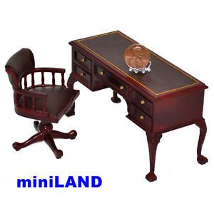 Quality Office Captain’s Desk Swivel Chair Dollhouse