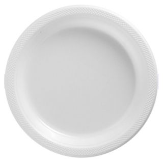 20 White 10 25in Wedding Birthday Party Tableware Plastic Dinner Plates
