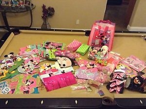 Minnie Mouse Bow tique Disney Birthday Party Supplies Set Pack Huge Lot