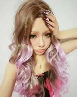 75cm Fashion Cute Women Girls Long Curly Hair Wigs Wig Cosplay Costume Party New