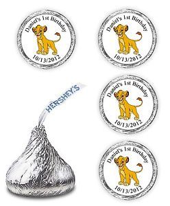 108 Lion King Birthday Party Candy Kisses Favors Wrappers Stickers Supplies