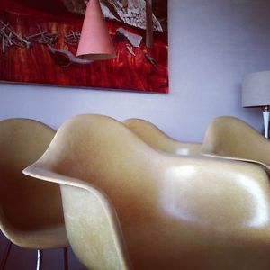 Matched Set of Four Herman Miller Eames Dax Shell Chairs Knoll Mid Century