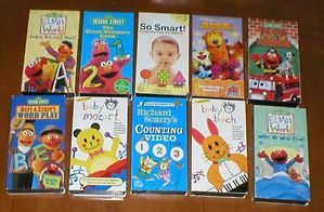 Wholesale Lot of 10 Kid's Educational VHS Videos Sesame Street Baby Mozart