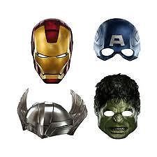 Avengers Party 12 Masks Favors Supplies Iron Man Birthday Marvel Heroes Hulk Boy
