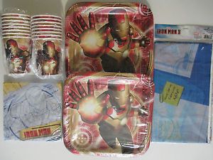 Iron Man 3 Birthday Party Supply Pack Kit Pack 16 w Large Plates