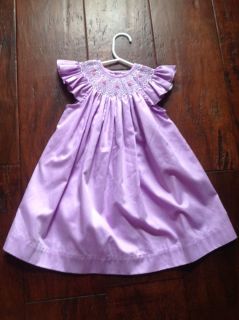 Carouselwear Lilac Flowered Smocked Easter Dress 18 Months