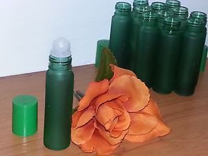 Wholesale Gross 144 Ct 1 3 oz Green Design Empty Glass Roll on Bottles
