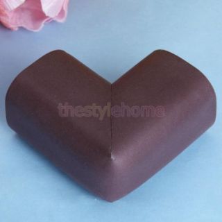 4 Baby Kid Safety Table Corner Cushions Protector Choco