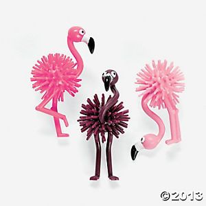 12 Luau Tiki Beach Tropical Party Favors Flamingo Porcupine Balls