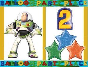 Toy Story Buzz Lightyear 2nd Second Birthday Party Supply Balloon Airwalker Star