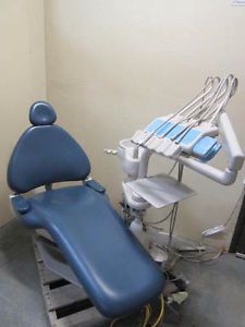 2000 Adec Model 1040 Blue Dental Exam Chair w 2150 Delivery Touchpad Cuspidor