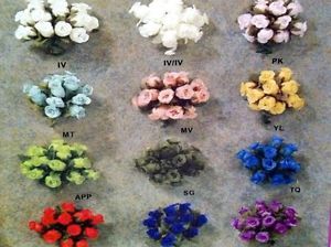 72 Mini Poly Rose Dry Flowers Bunch Craft Party Supplies Weddings Baby Shower