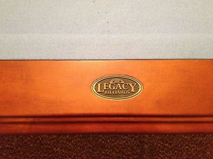 Legacy 8' Pool Table Cover Light Chairs Cue Rack Cue Sticks and Accessories