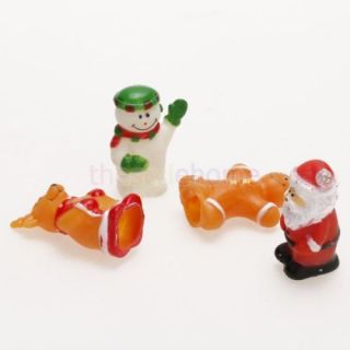 4pcs Finger Puppets Gifts Soft Snowman Santa Claus Cute Christmas Party Favors