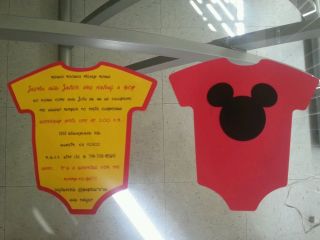 Disney Mickey Mouse Baby Shower Babyshower Invitations