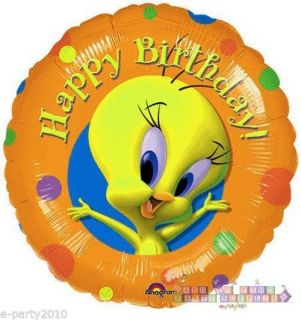 Looney Tunes Tweety Bird Round Mylar Balloon Birthday Party Supplies
