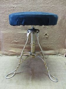 Vintage Brass Stool Antique Old Stools Chair Plant Stand Table RARE 7040