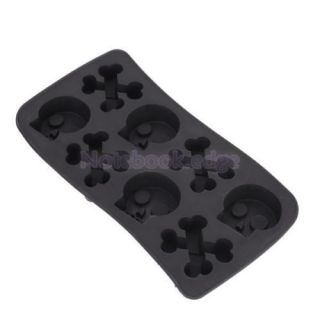 4X Punk Style Skull Crossbone Ice Cube Mold Maker Tray for Party Fun Food DIY