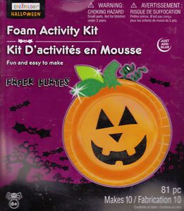 Creatology Halloween Foam Activity Kit Paper Plates