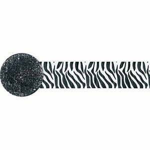 Black and White Zebra Printed Streamer 81 ft Birthday Party Supplies Decoration