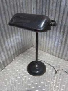 Antique Machine Age Industrial Banker Lamp 30s 40s Office Desk Steampunk Work
