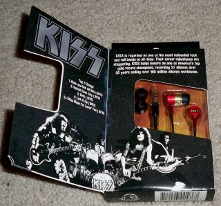 Section 8 The Rock Band Kiss Headphones Kiss Earbuds New 819003004867