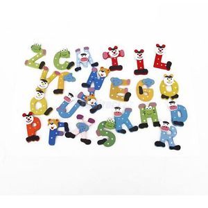 26 Pcs Wooden Letters Alphabet Magnets for Refrigerator Kids Educational Toy Set