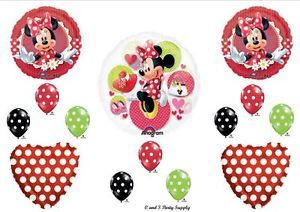 Mad About Minnie Mouse Red Happy Birthday Party Balloons Decorations Supplies
