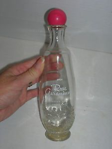Vintage Avon Rose Geranium Empty Perfume Bottle PB122