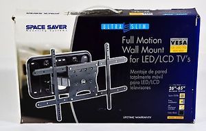 Ultra Slim Space Saver Full Motion Wall Mount for LED LCD TVs 26" 65" 31553N