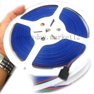 5M RGB 4 Pin Extension Connector Cable Cord for 3528 5050 RGB LED Strip