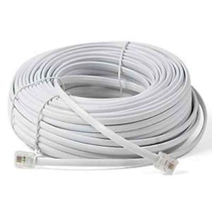 100ft White Telephone Cord Cable Wire Feet Extension Wire Prem Qual Home Office