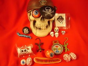 Pirates Caribbean Toy Pirate Skull Eye Patch Eye Balls Compass Ring Optometrist