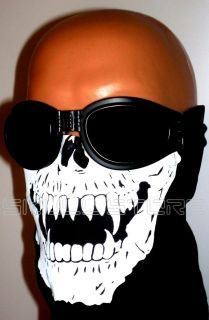 Glow in The Dark Skull Mask Face Motorcycle Rider Bandana Biker Scarf Neck Wind