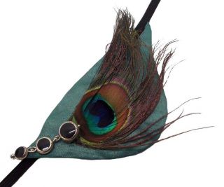 Peacock Jewel Steampunk Pirate Buccaneer Eye Patch Cosplay Gypsy Green Eyepatch